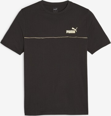 PUMA - Camisa funcionais 'ESS+ MINIMAL GOLD' em preto: frente