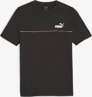 T-Shirt fonctionnel 'ESS+ MINIMAL GOLD' PUMA en noir : devant