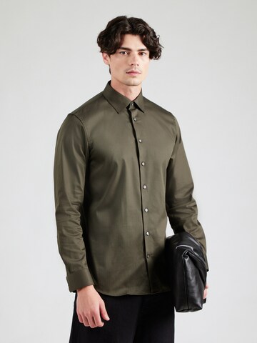 SELECTED Slim fit Button Up Shirt in Green: front