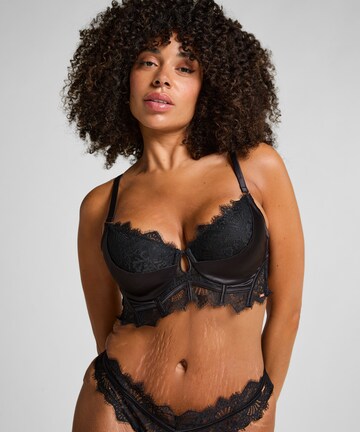 Hunkemöller T-shirt BH 'Zoe' in Zwart: voorkant