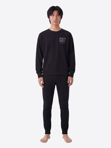 CR7 - Cristiano Ronaldo - Pijama ' Boys BASIC Long ' en negro: frente