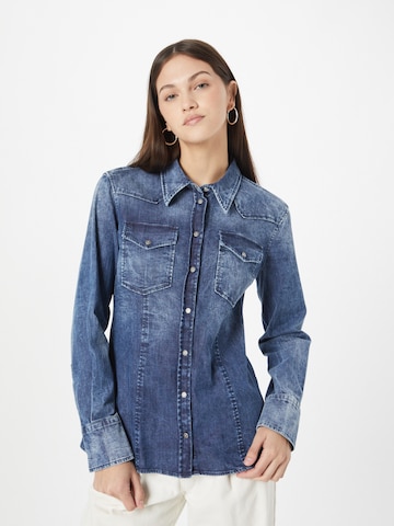 Camicia da donna di Dondup in blu: frontale