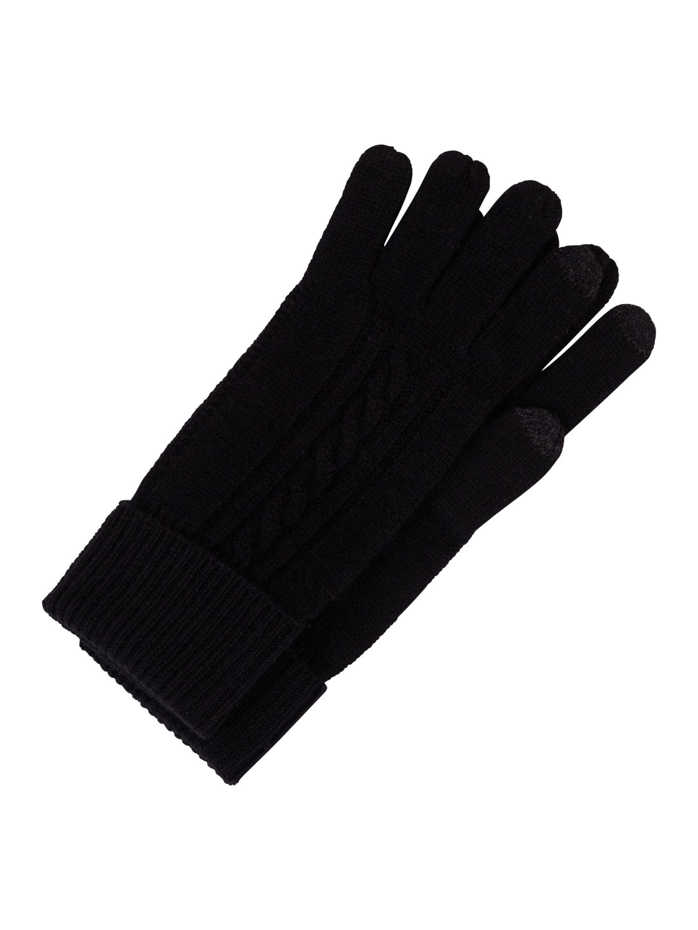 CASH-MERE.CH Fingerhandsker i sort: forside