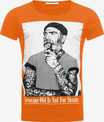 Redbridge T-Shirt 'Manhattan Uncle Pipe' in Orange: predná strana