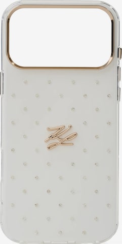 Custodia per smartphone di Karl Lagerfeld in bianco: frontale