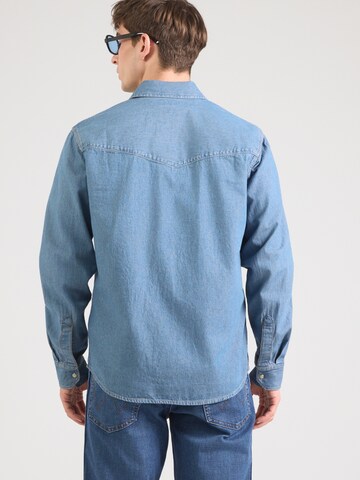 WRANGLER Regular fit Overhemd in Blauw: terug