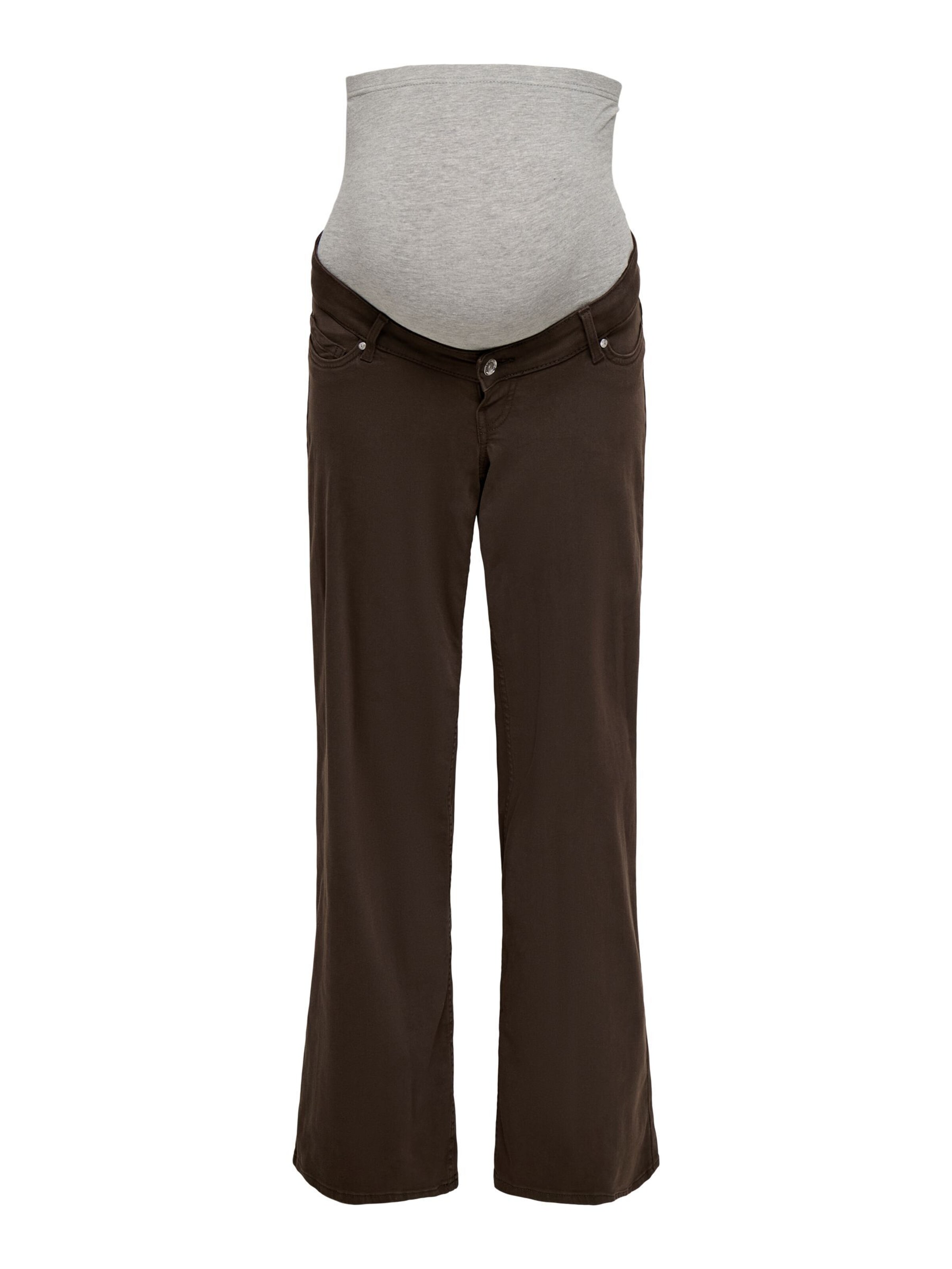 Only Maternity Wide Leg Jeans 'OLMMadison' in Braun: Vorderseite