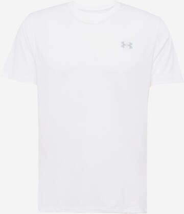 T-Shirt fonctionnel 'Launch' UNDER ARMOUR en blanc : devant