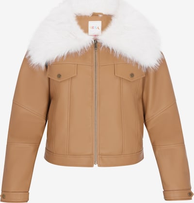 IZIA Zimska jakna 'Fashion Look' u boja devine dlake (camel) / bijela, Pregled proizvoda