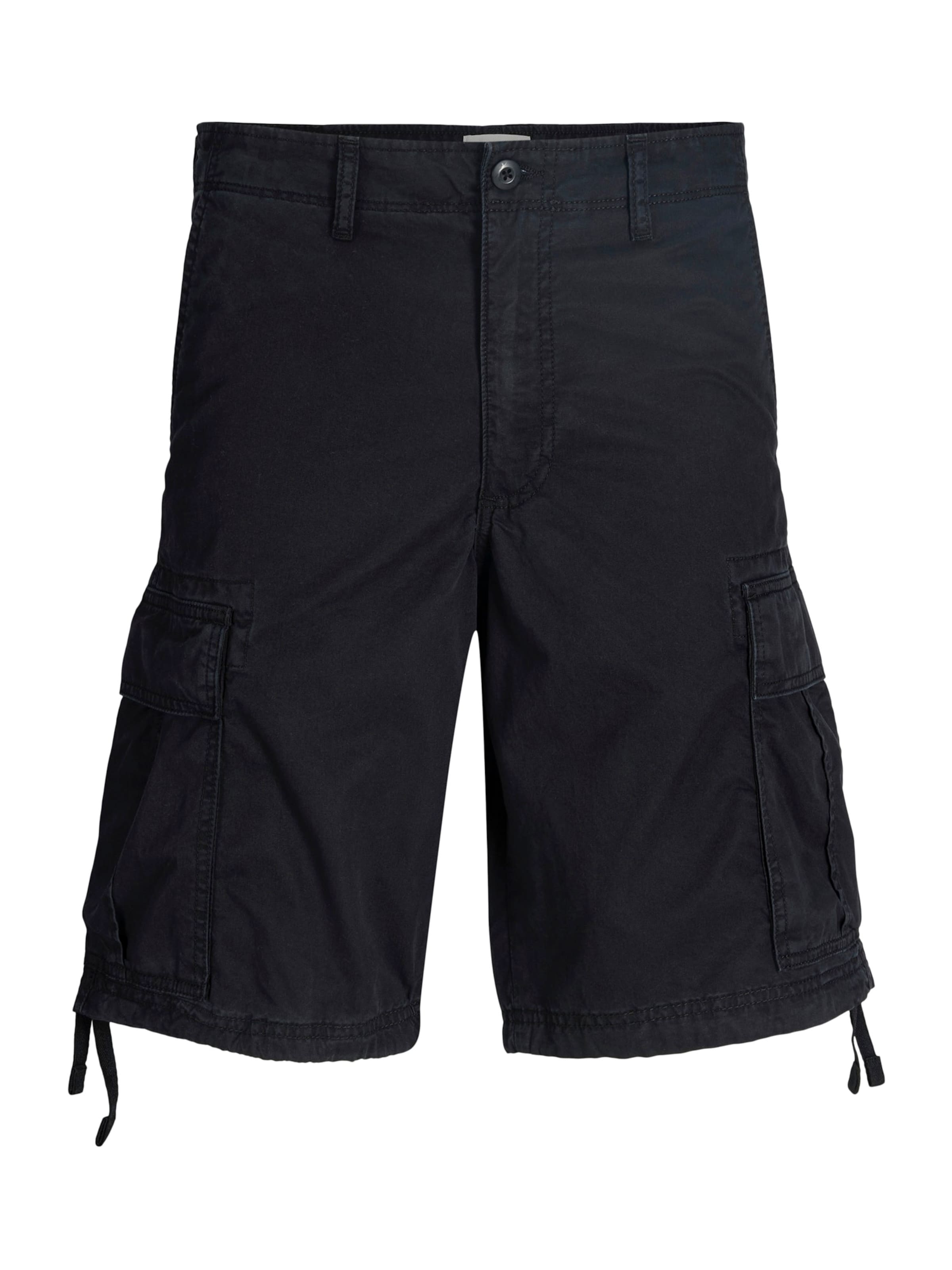 JACK & JONES Regular Cargo Pants 'JPSTCole Frank' in Black: front