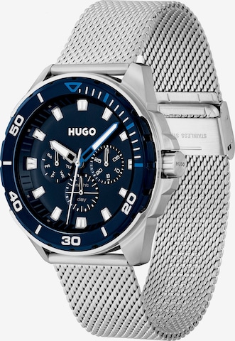 HUGO Red Analog klocka i silver: framsida