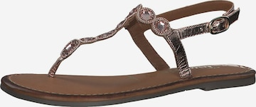 TAMARIS T-Bar Sandals in Bronze: front