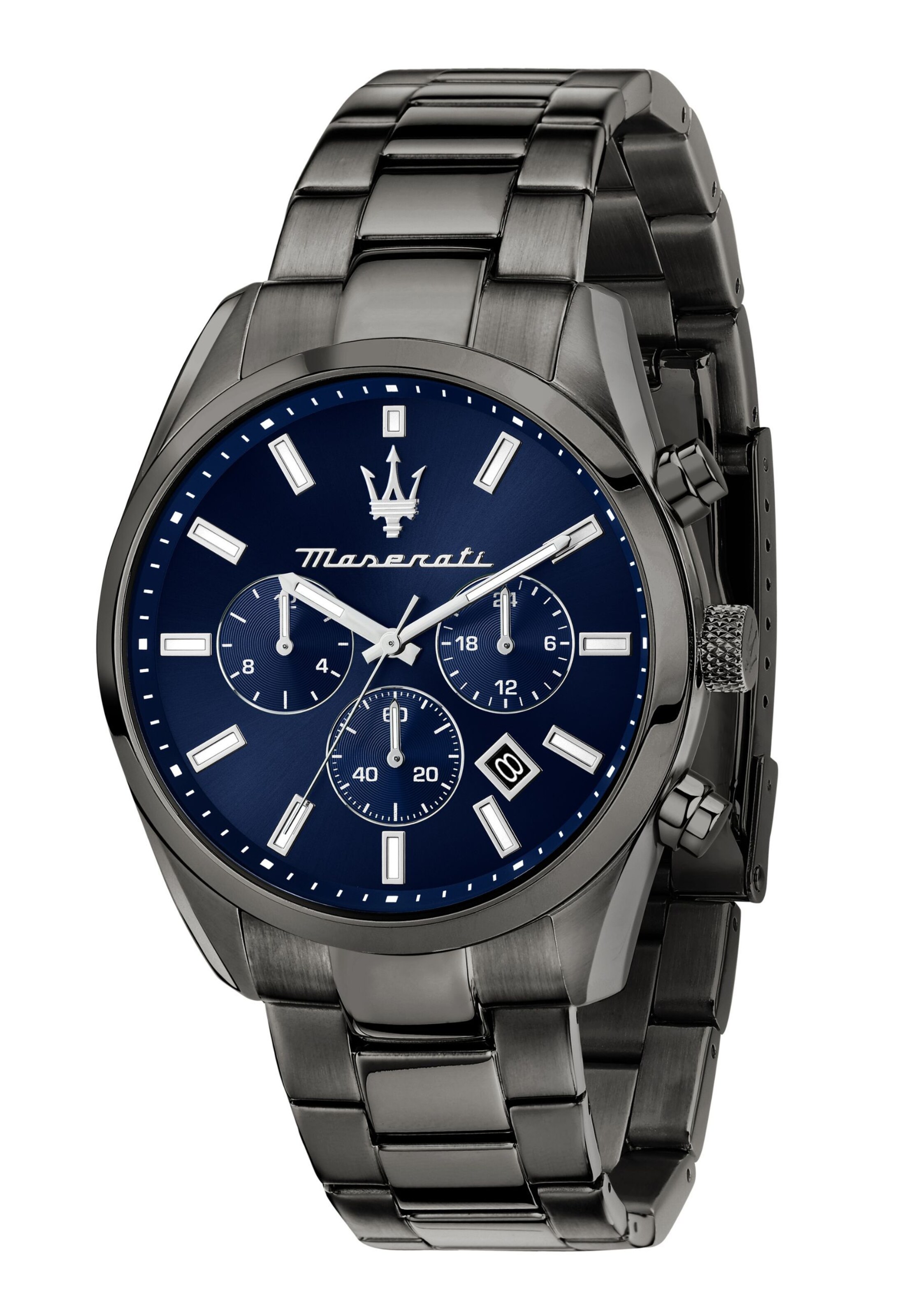 Maserati Analoguhr 'Attrazione' in Grau: Vorderseite