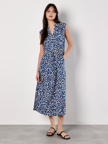 Apricot Kleid in Blau: Vorderseite