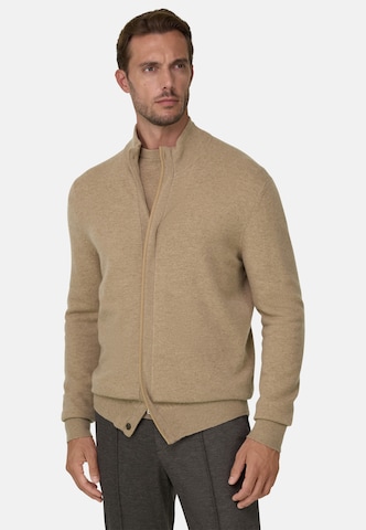 Boggi Milano Gebreid vest in Beige: voorkant