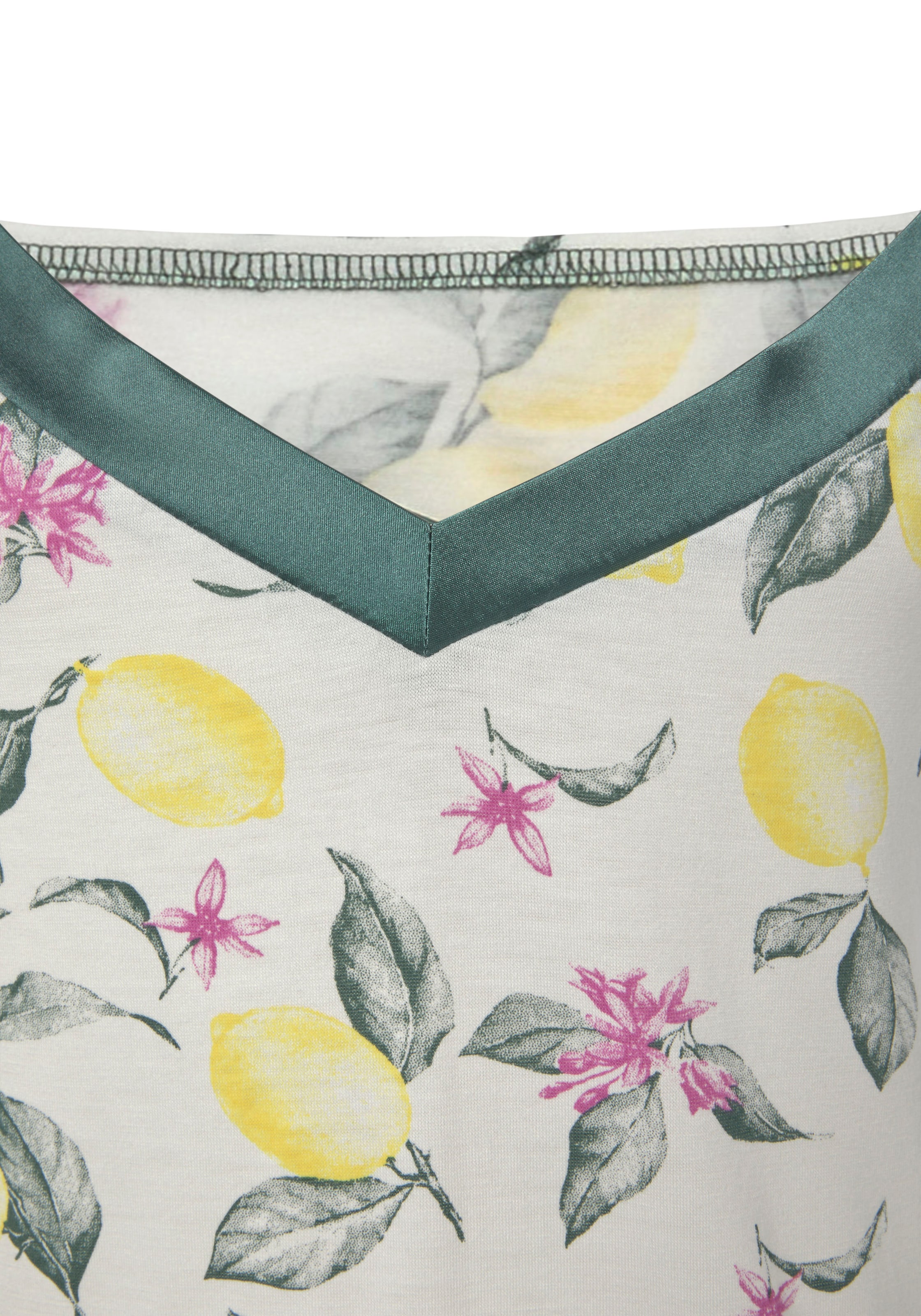 LASCANA Nightgown 'Summer Fruits' in Yellow
