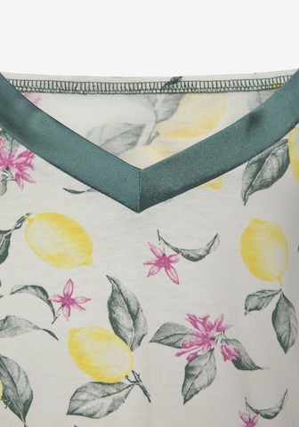 Camicia da notte 'Summer Fruits' di LASCANA in giallo