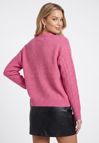 faina - Casaco de malha 'Festive' em rosa