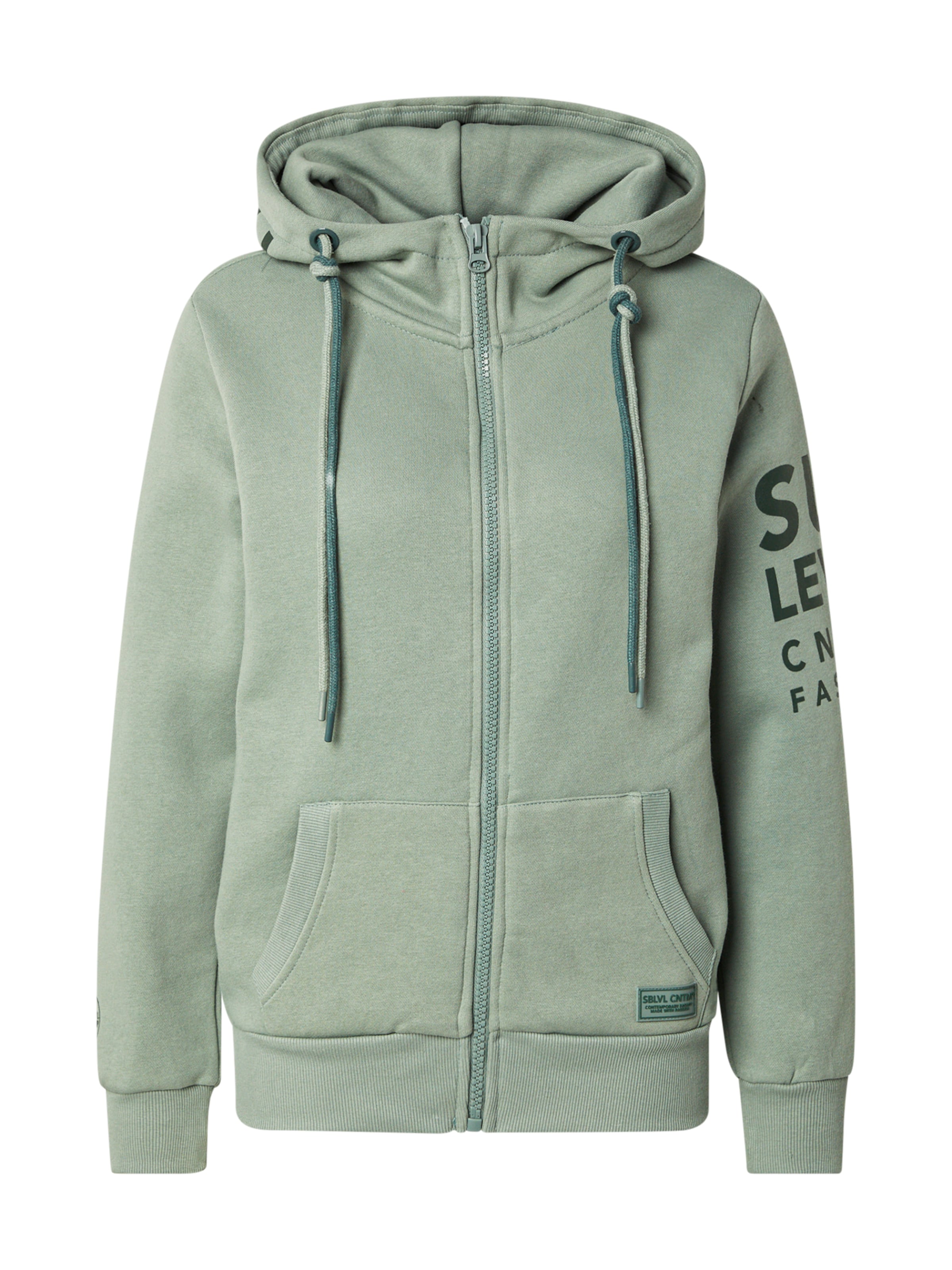 Sublevel - Sudadera con cremallera 'ASIDA' en verde: frente
