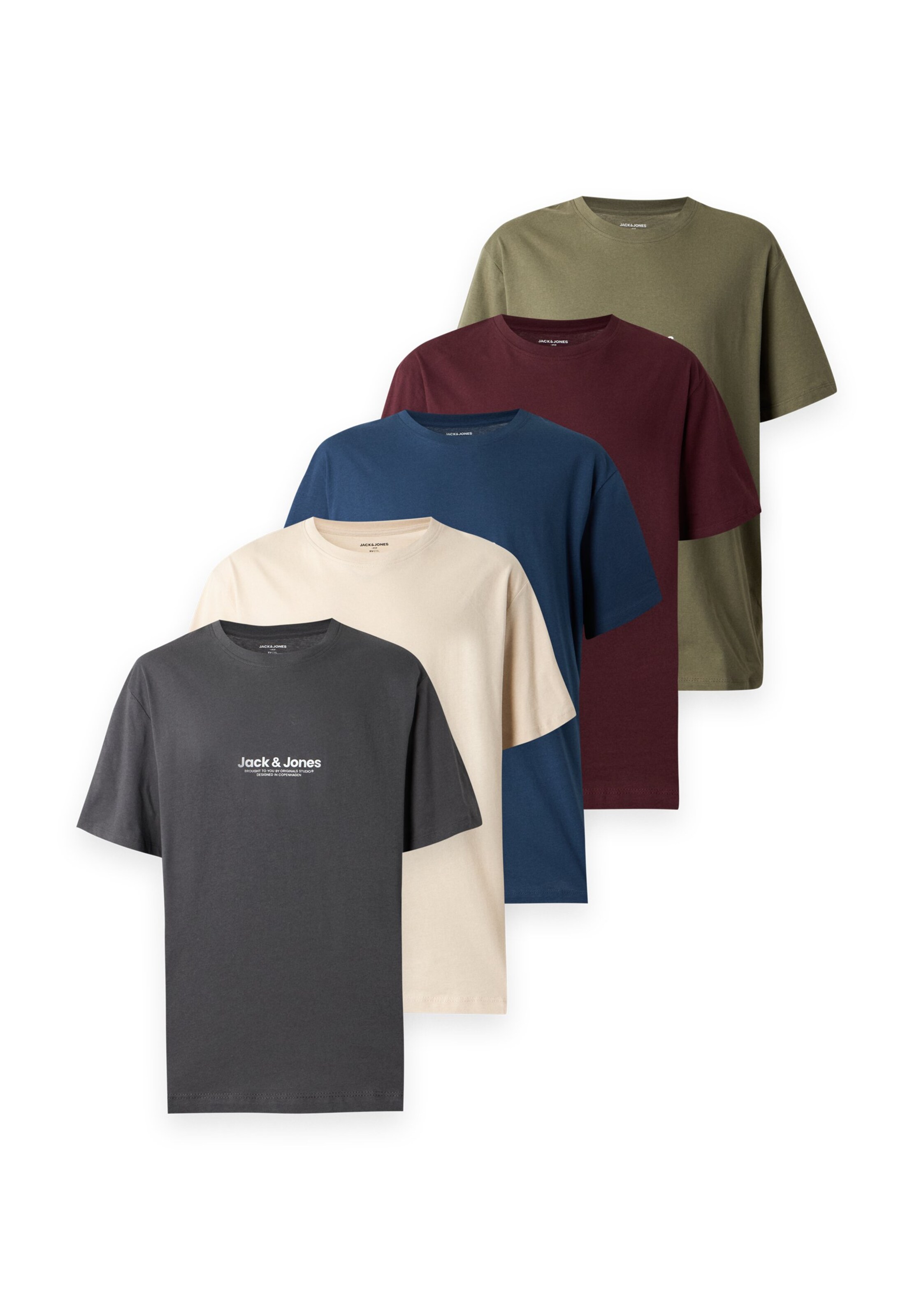 Jack & Jones Plus Shirt 'JJVESTERBRO' in Beige: front