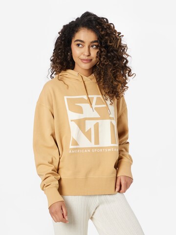 Sweat-shirt GANT en beige : devant