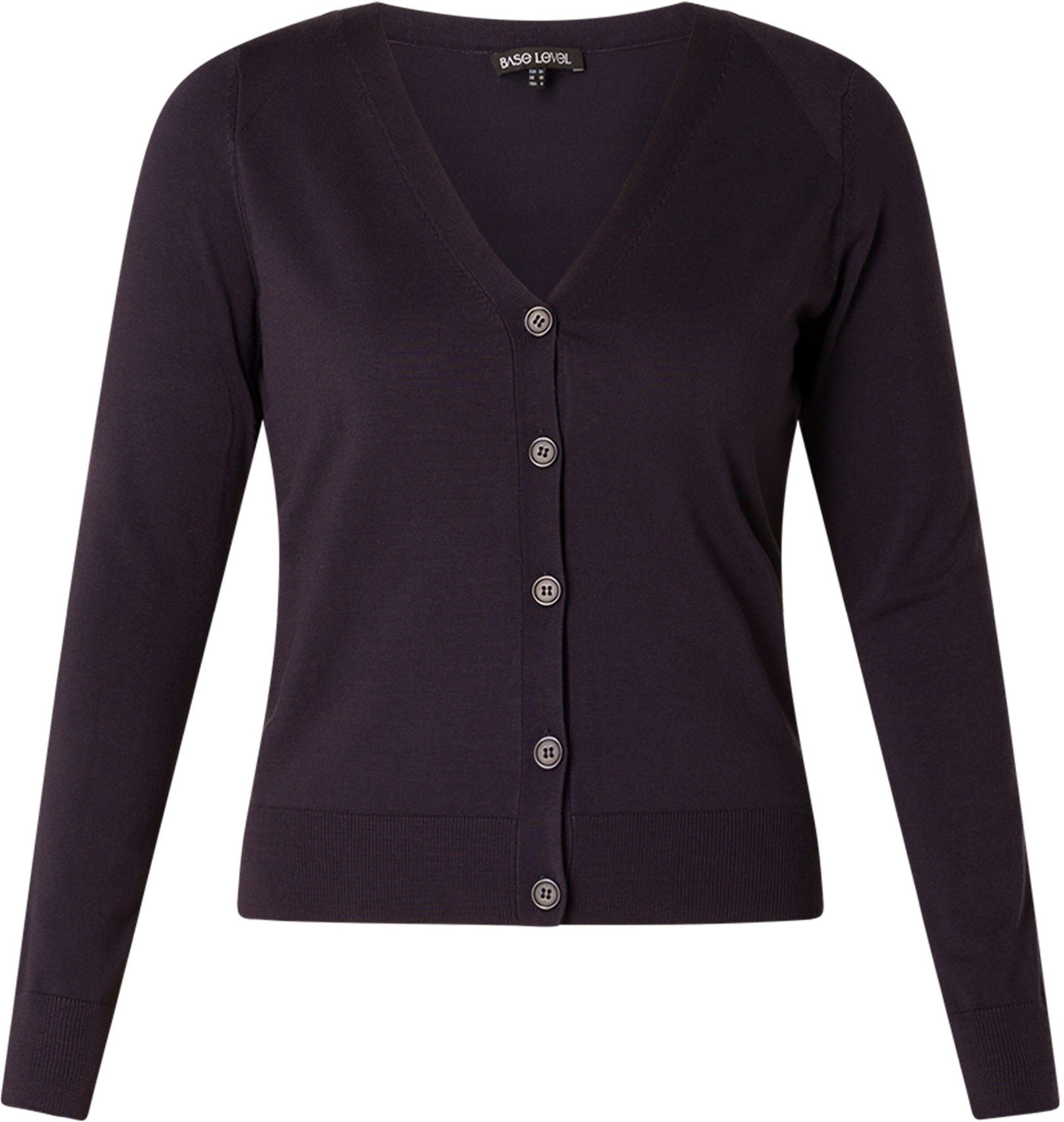 BASE LEVEL CURVY Strickjacke in Blau: Vorderseite