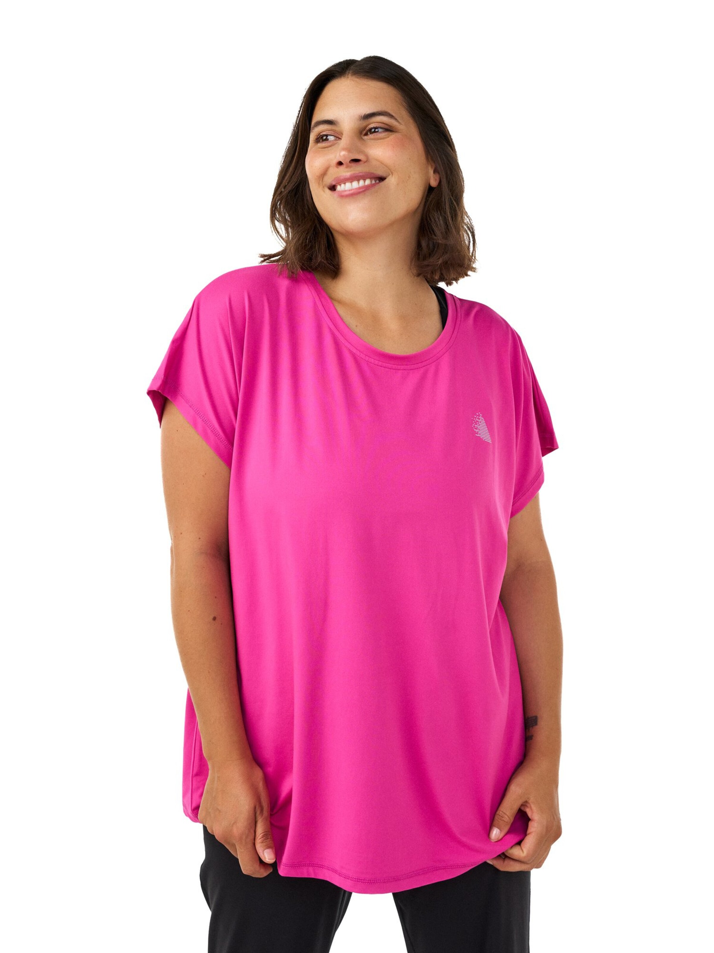 Active by Zizzi - Camisa 'ABASIC' em rosa: frente