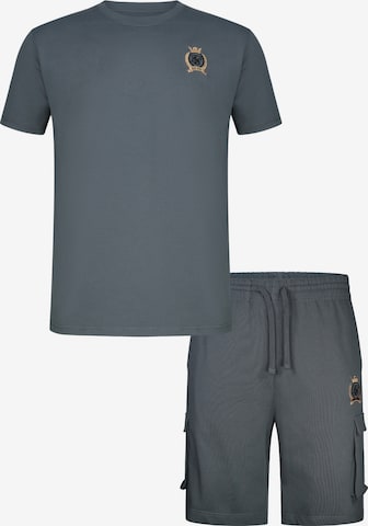 SikSilk Strój domowy w kolorze szary: przód