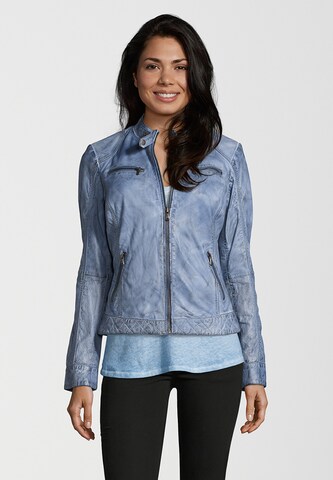 H.I.S Lederjacke 'Saimina' in Blau: Vorderseite