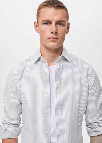MANGO MAN Regular fit Button Up Shirt 'Kodak1' in Grey