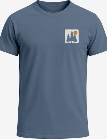 Neverless Shirt 'Pine Trees' in Blau: Vorderseite