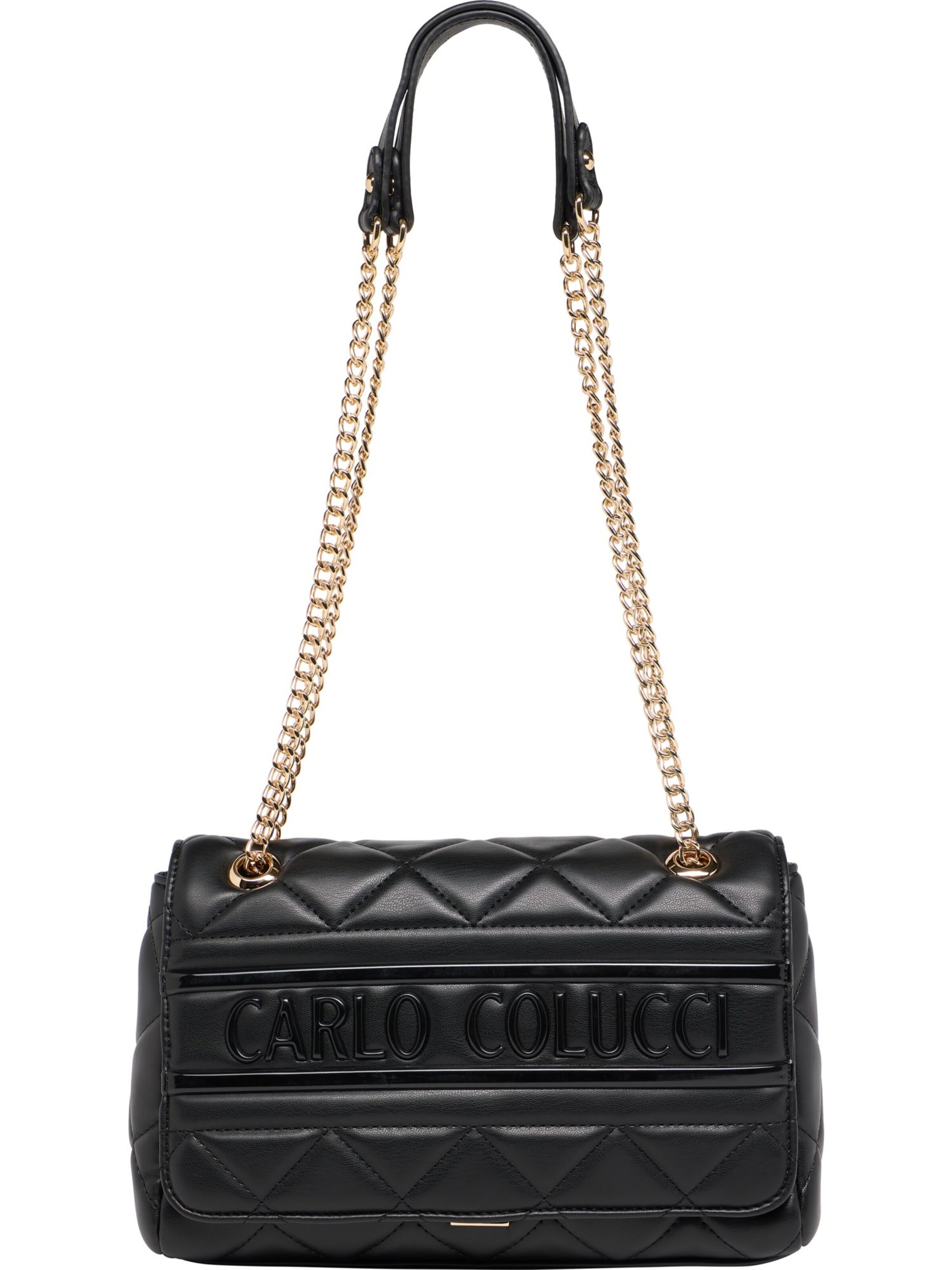 Carlo Colucci Schoudertas 'Fambri' in Zwart: voorkant