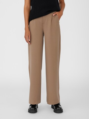 Wide leg Pantaloni 'Lisa' di OBJECT in marrone: frontale