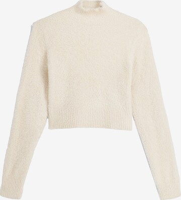 Bershka Sweater in Beige: front