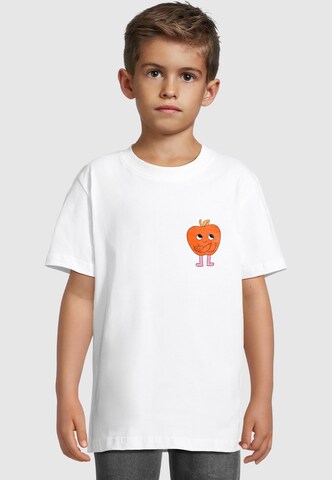 Merchcode T-Shirt 'Apple' in Weiß: Vorderseite