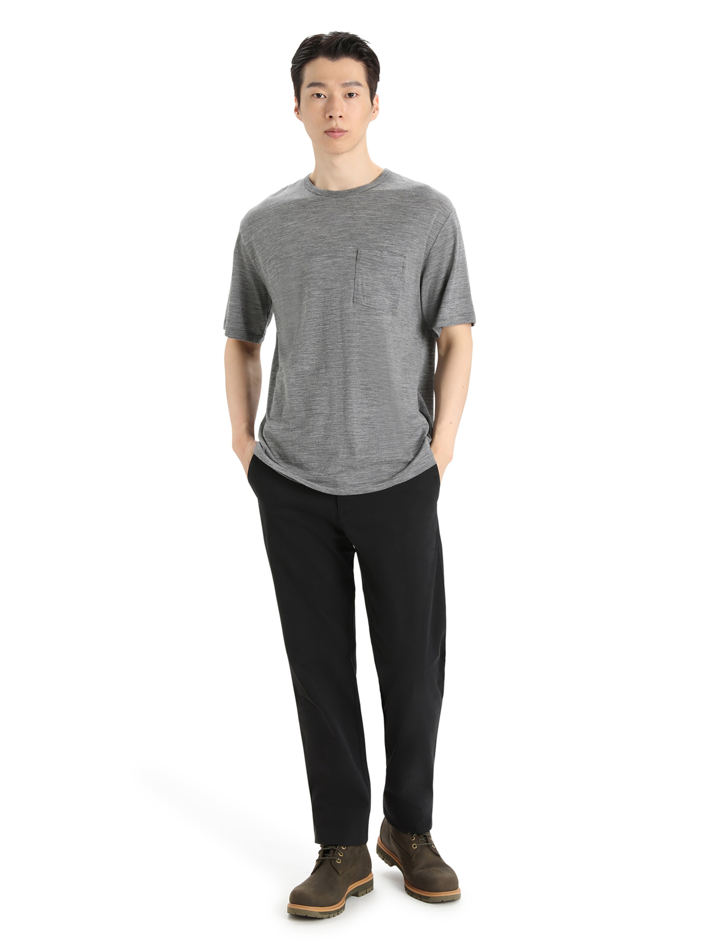 ICEBREAKERTehnička sportska majica 'Granary' - siva boja