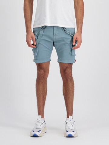 ALPHA INDUSTRIES - Tapered Pantalón cargo en azul: frente