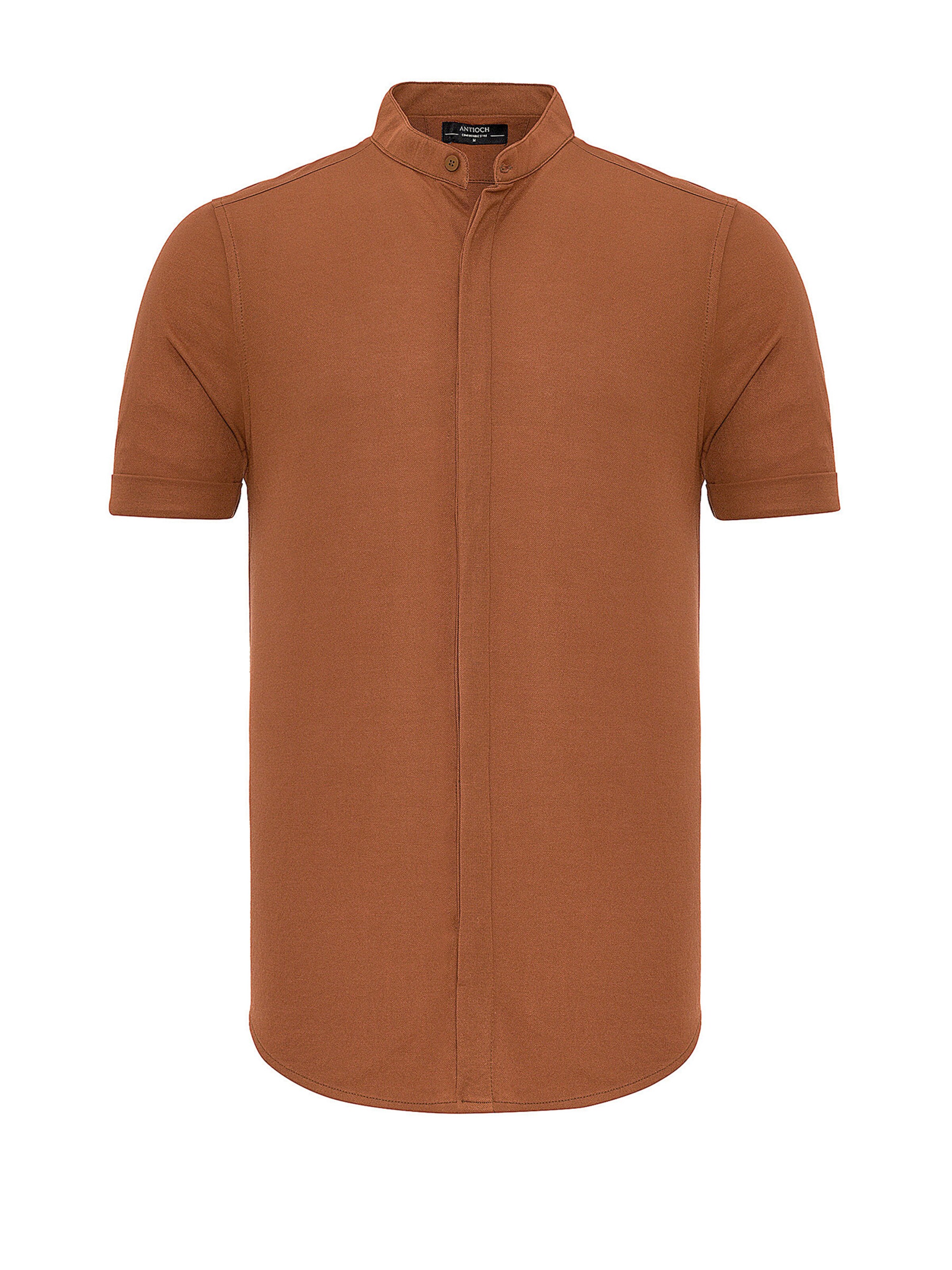 Slim fit Camicia di Antioch in marrone: frontale