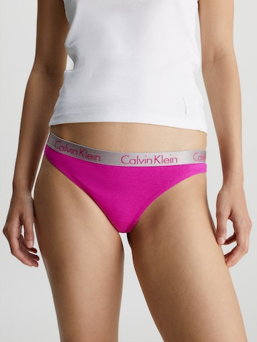 Calvin Klein Underwear Thong in Purple: front
