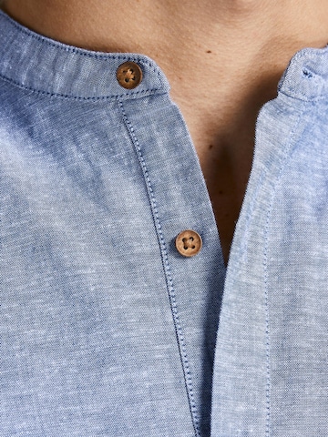 JACK & JONES Slim fit Button Up Shirt 'Summer' in Blue