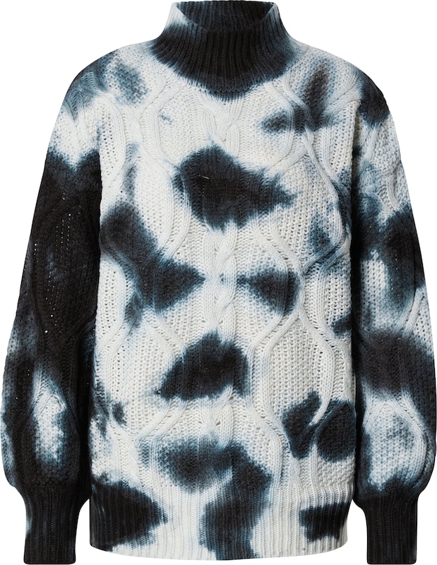 River Island Pullover 'TIE DYE CABLE' in Schwarz River Island Pullover 'TIE DYE CABLE' in Schwarz