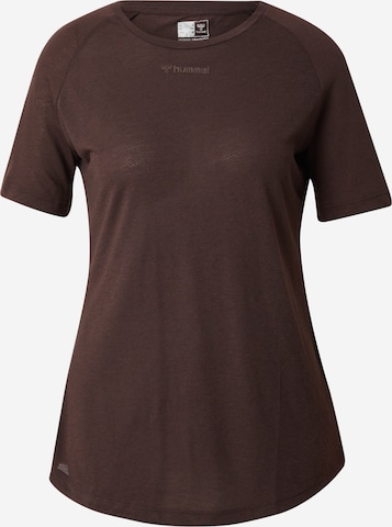 T-shirt fonctionnel 'Vanja' Hummel en marron : devant