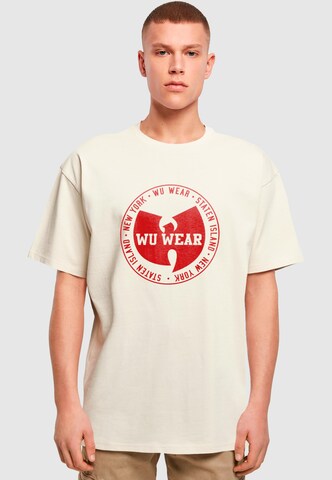 Mister Tee Póló 'WU Wear Circle' - bézs: elől