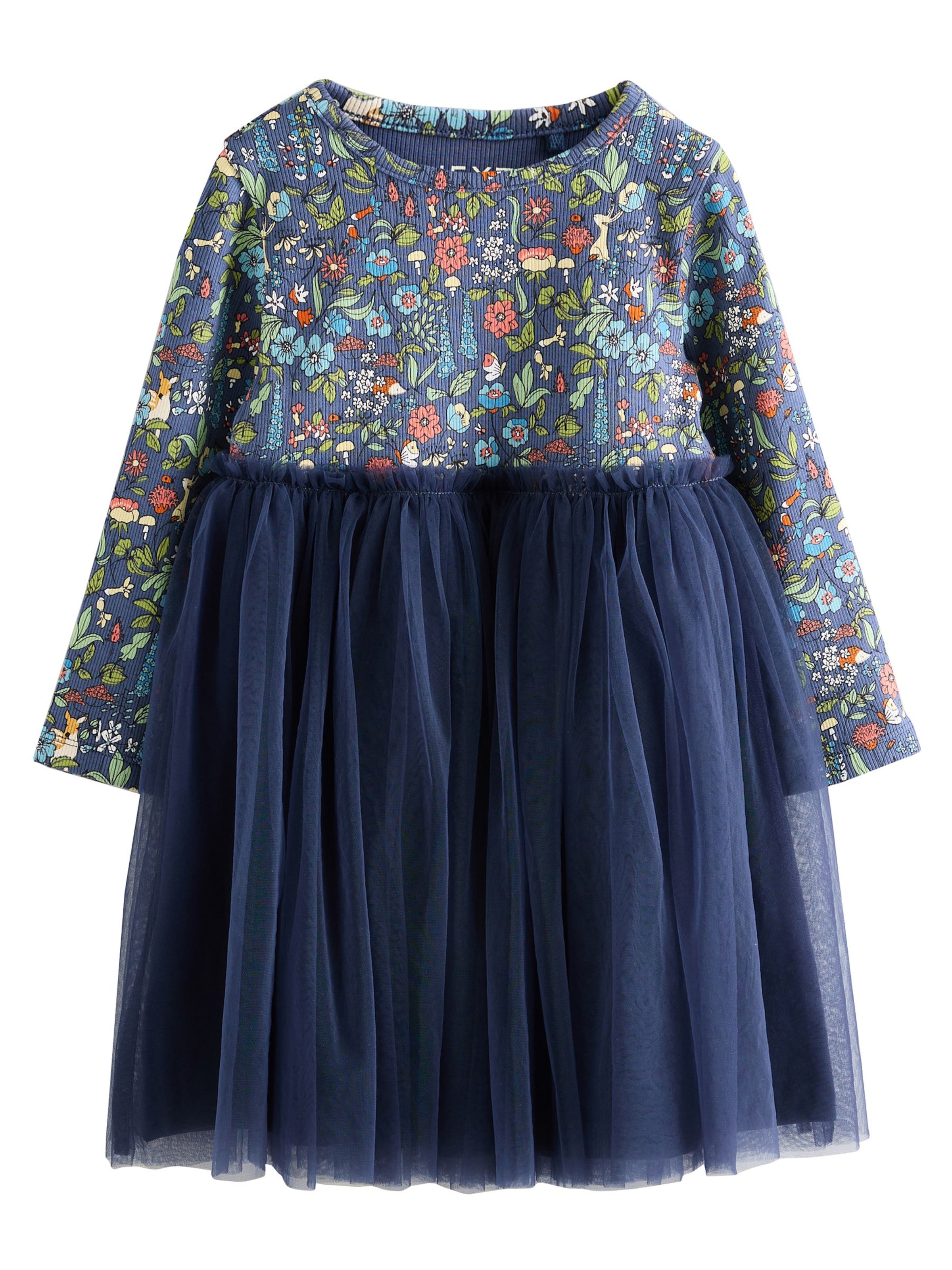 Next - Vestido em azul: frente