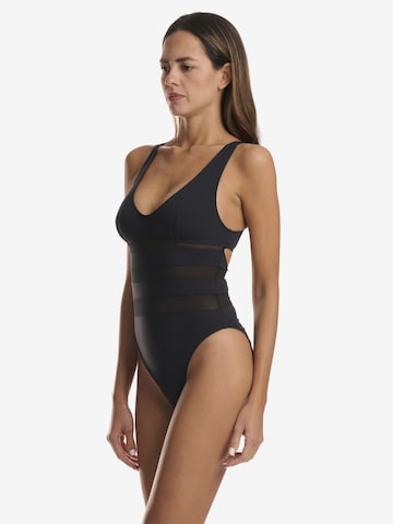 Wolford T-shirt Swimsuit 'Opaque' in Black