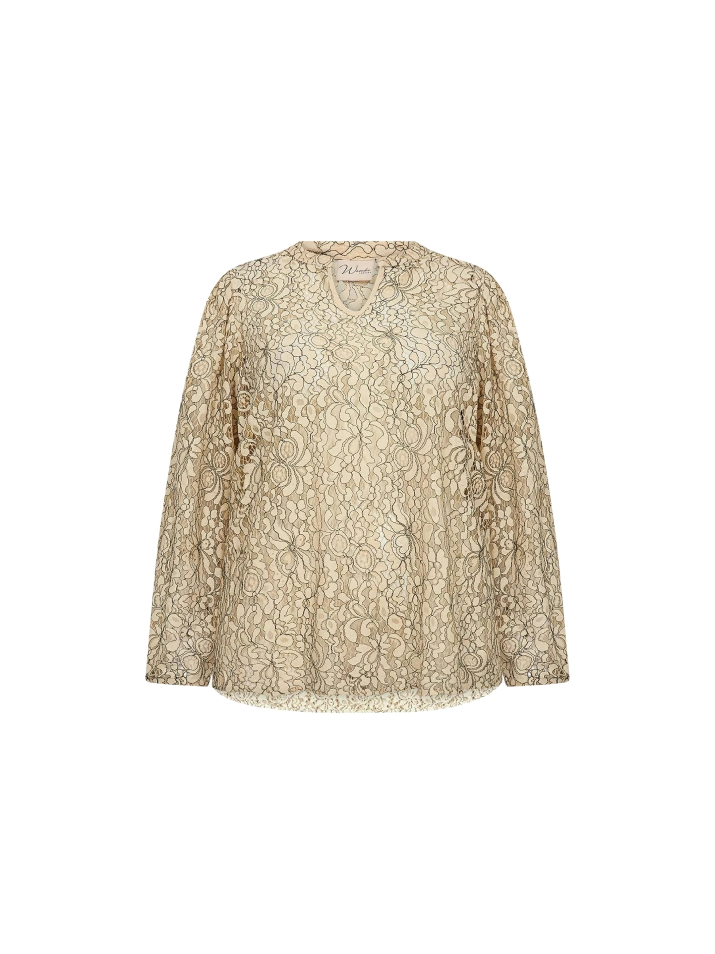 Maglietta ' WA-KILA ' di Wasabi Concept in beige: frontale