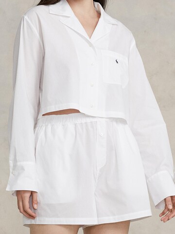 Polo Ralph Lauren - Pijama ' Crop & Boxer Set ' en blanco