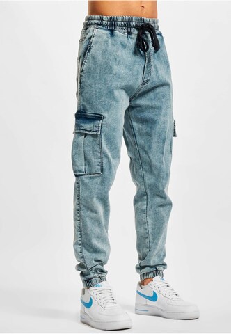 2Y Premium Tapered Cargojeans in Blauw