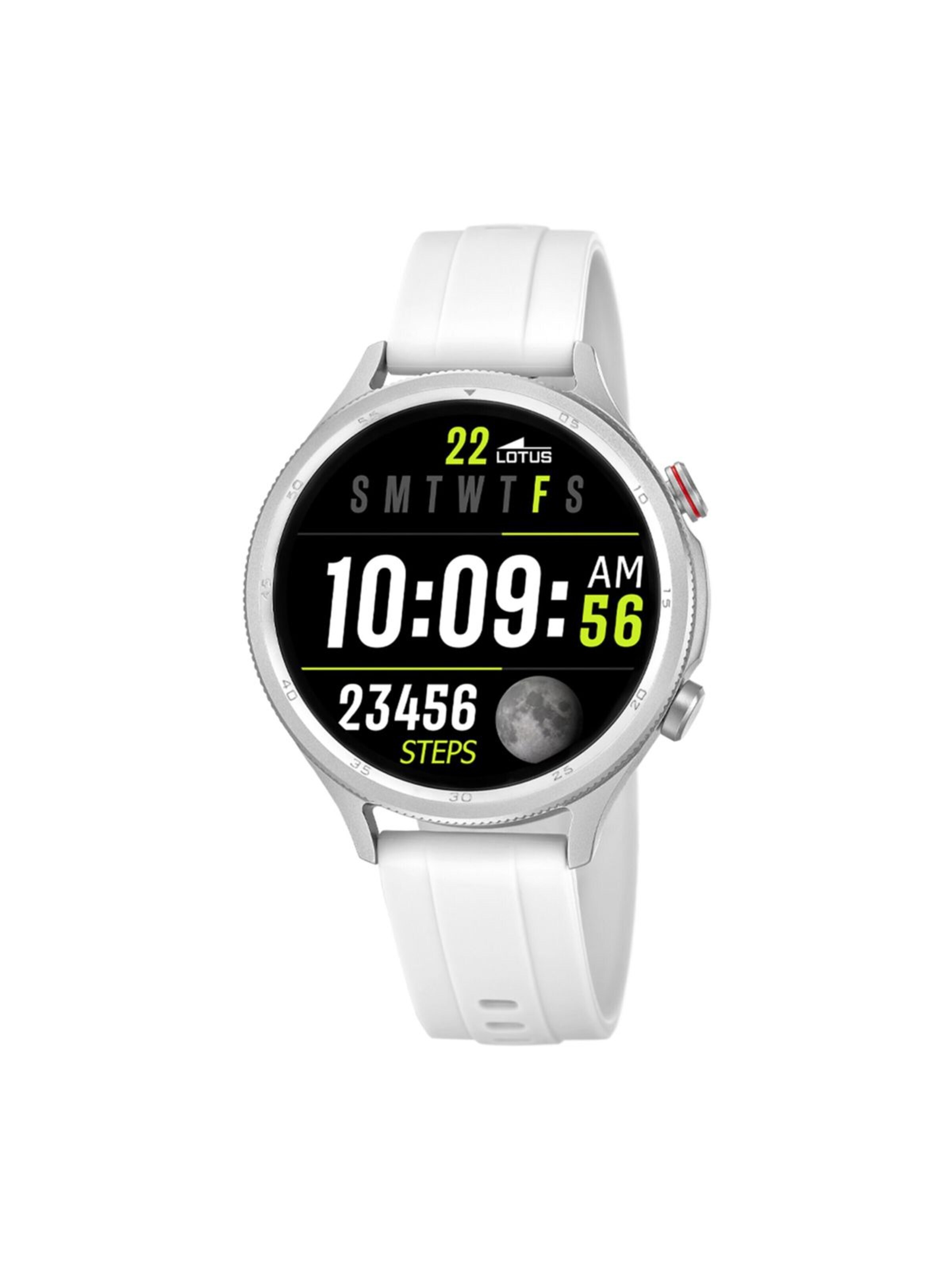 Montre digitale 'Naya Lite' Lotus en blanc : devant