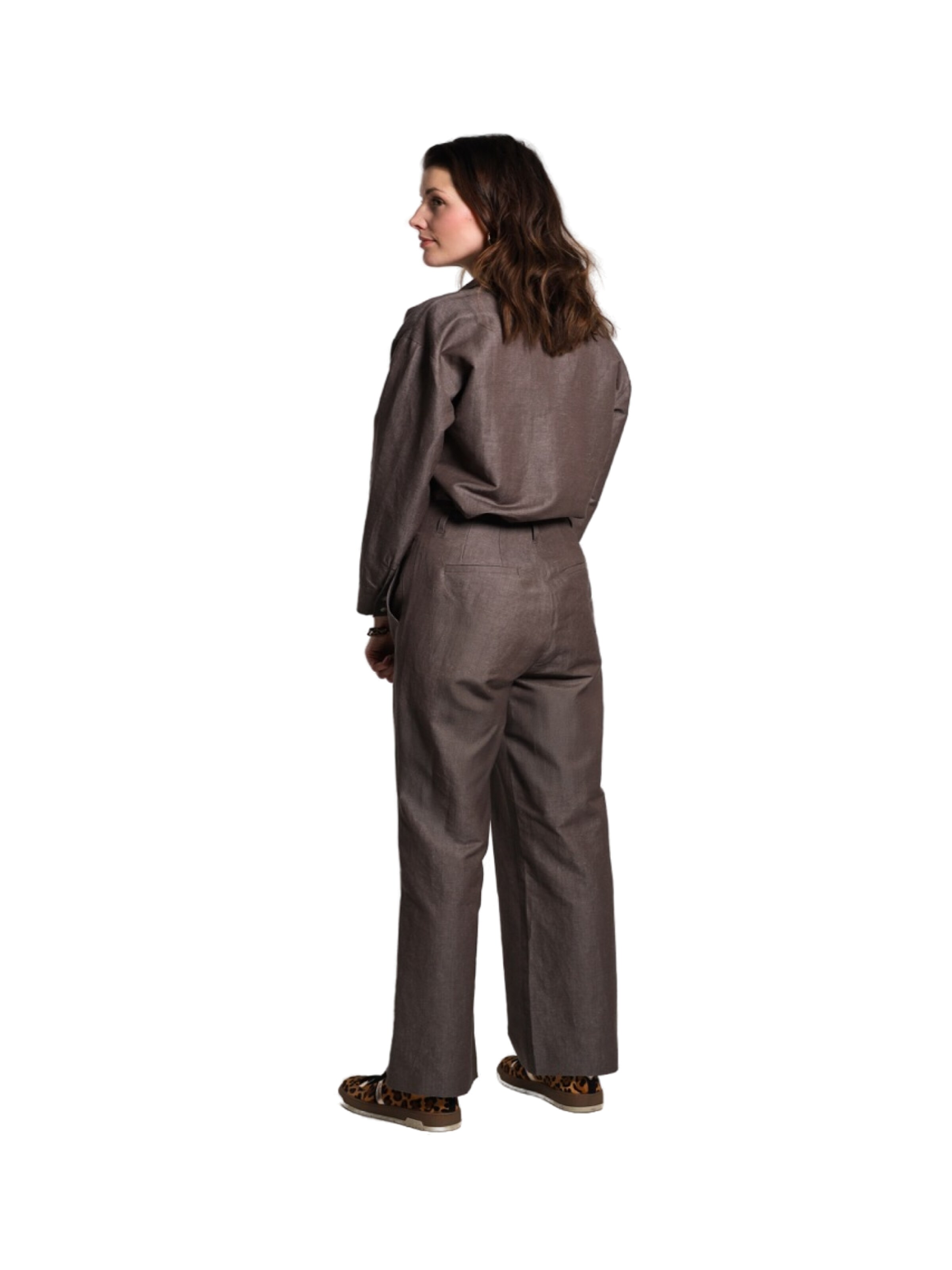 WEARABLE STORIES Wide Leg Hose 'Philine'‌‌‌‌‌ in Braun